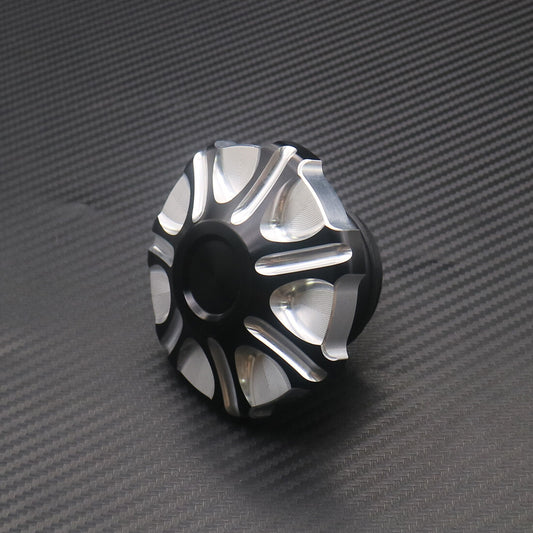 Silver CNC Edge Cut Gas Tank Cap Fuel Cap For Sportster Road King Softail Q