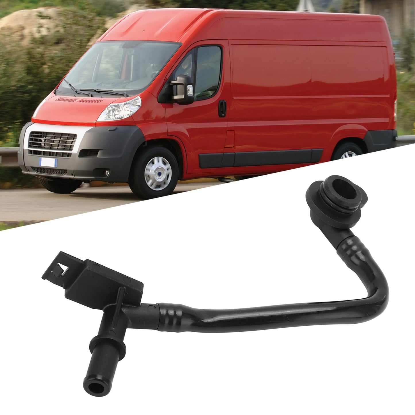 Radiator Tube Black Coolant Flange Pipe For Car Replacement For Ducato 110