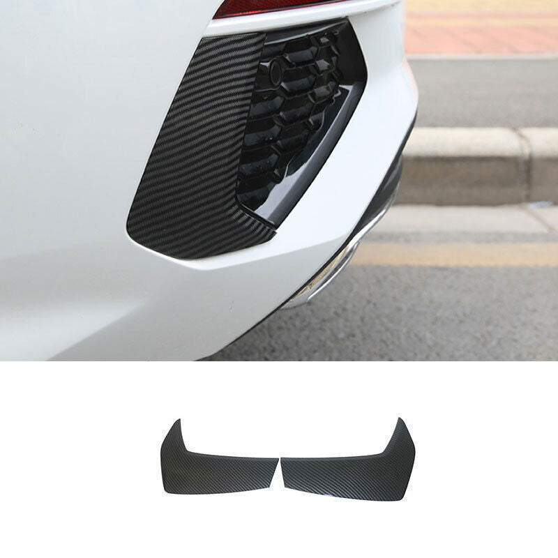for Audi A3 22-2023 ABS Carbon Fiber Exterior Rear Fog Lamp Light Strip Trim 2X