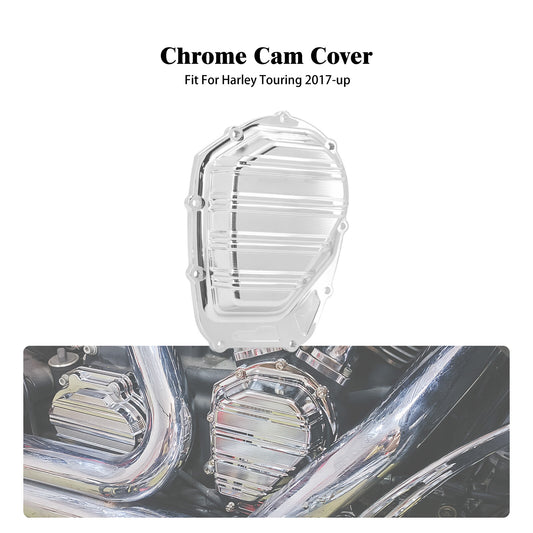 Chrome Side Cam Engine Cover Fit for Harley Touring Road Electra Glide 2017-2023 Q