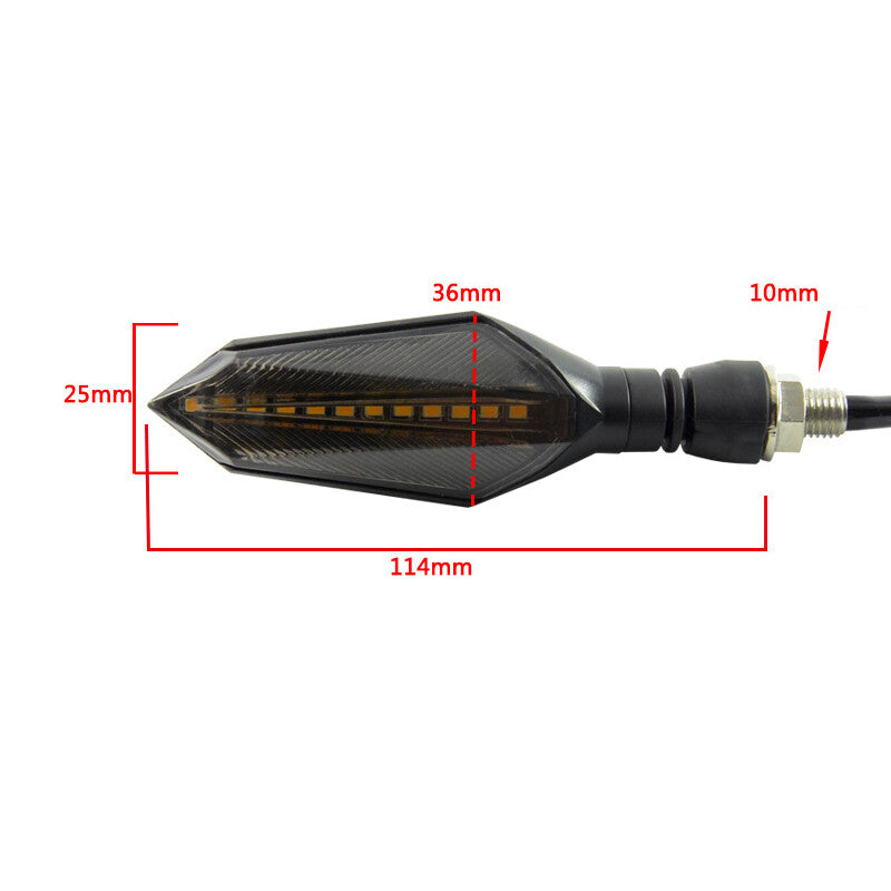 2-piece motorcycle turn signal taillight LED daytime running light waterproof - n