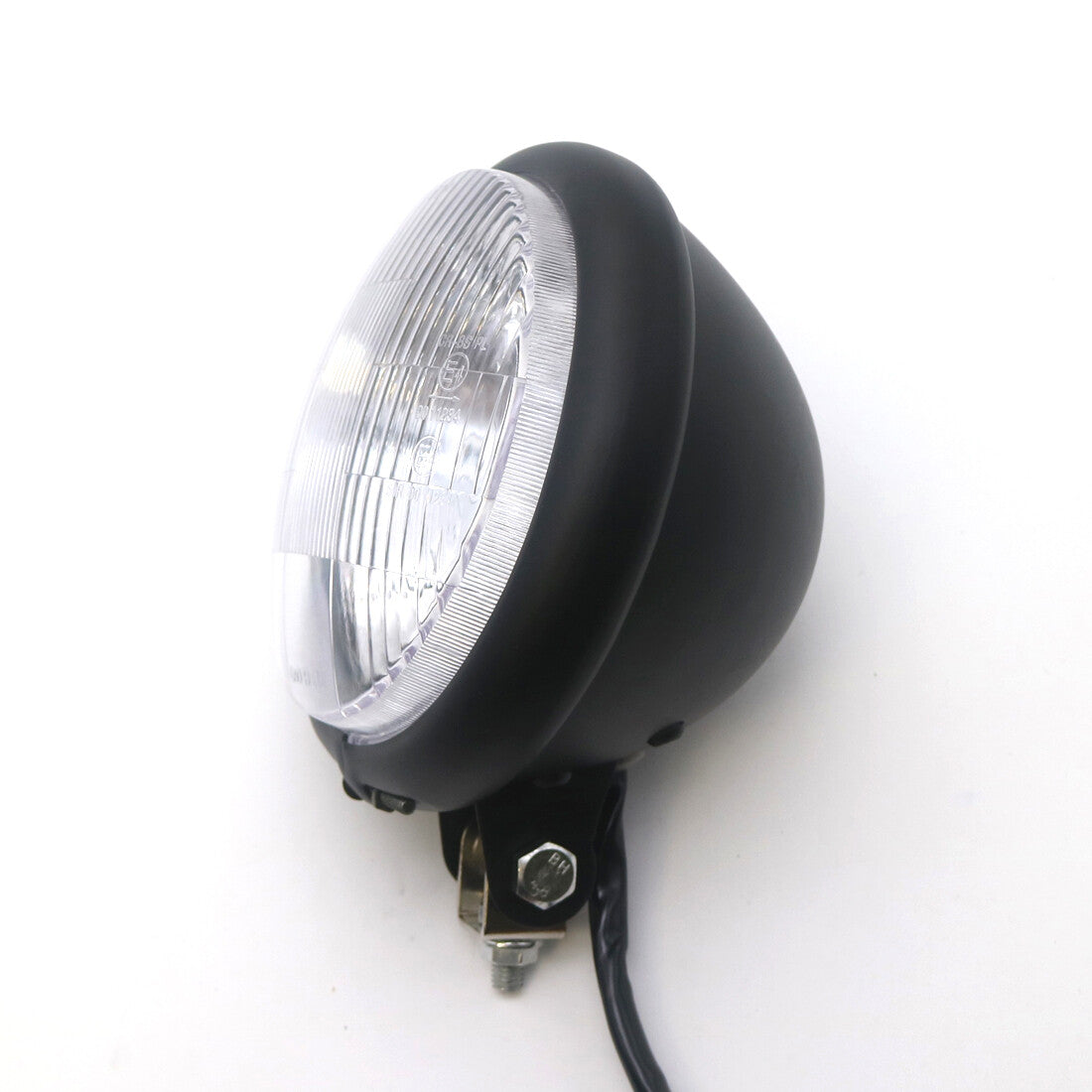 Black Metal Retro Round Headlight for Honda Bobber Chopper Old School Custom 8mm Q