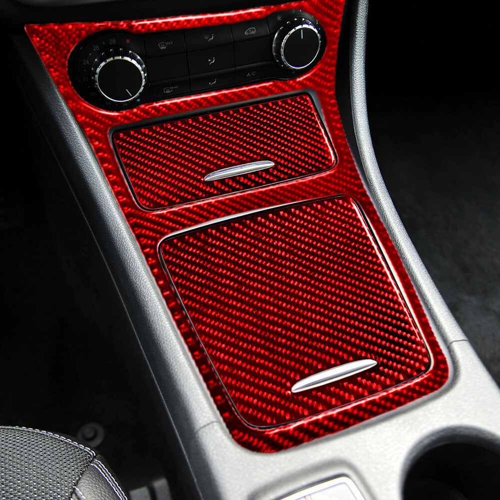 Red Carbon Fiber Storage Box Panel Cover Trim For 1998-04 Type A v