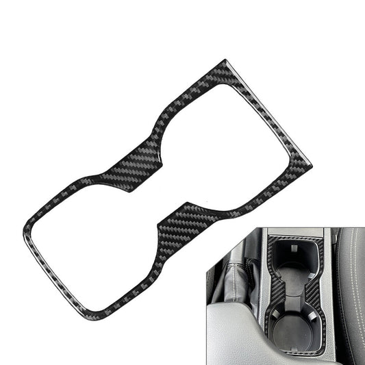 Carbon Fiber Center Water Cup Holder Cover Trim for Ford Ranger Sport 19-2022 19
