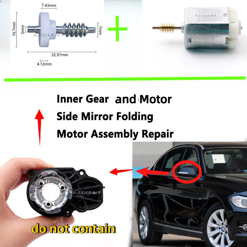 Side mirror folding motor gear kit for 2020-2024 for Ford Explorer Escape Kuga Lobo