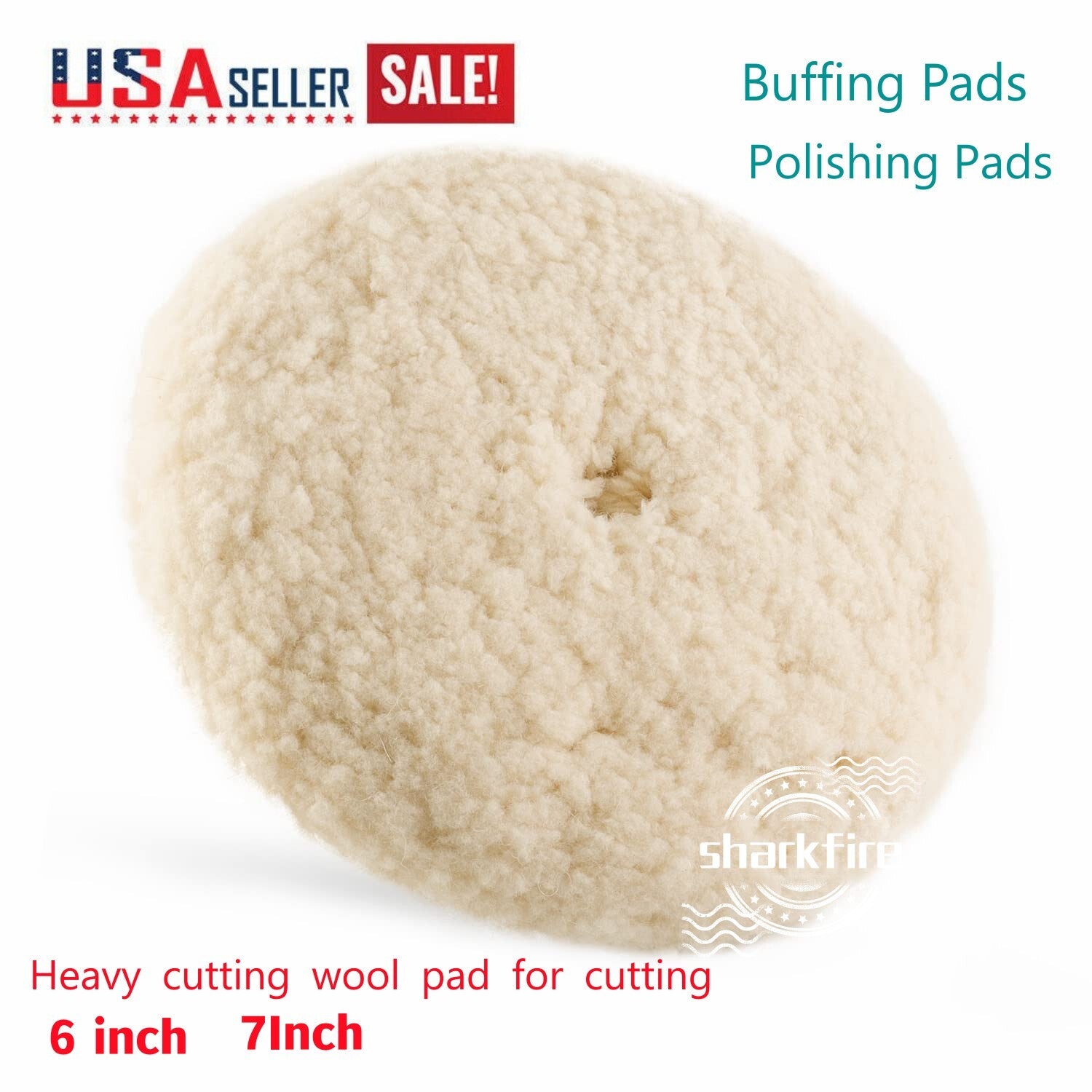 Heavy Duty Cutting Wool Pad Double-Sided Cutting Polishing Pad 5/8-11