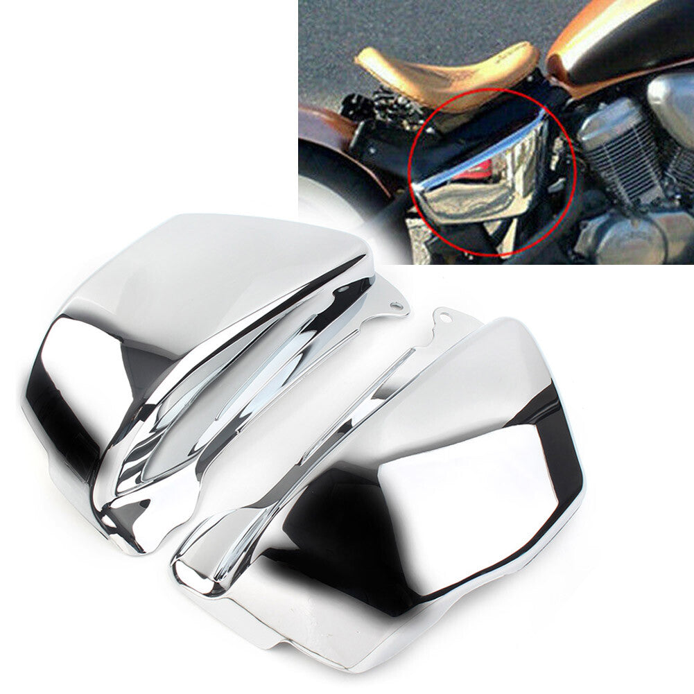 Pair Battery Side Fairing Cover Chrome for Honda Magna VF 750 VF750C 1994-04 CT