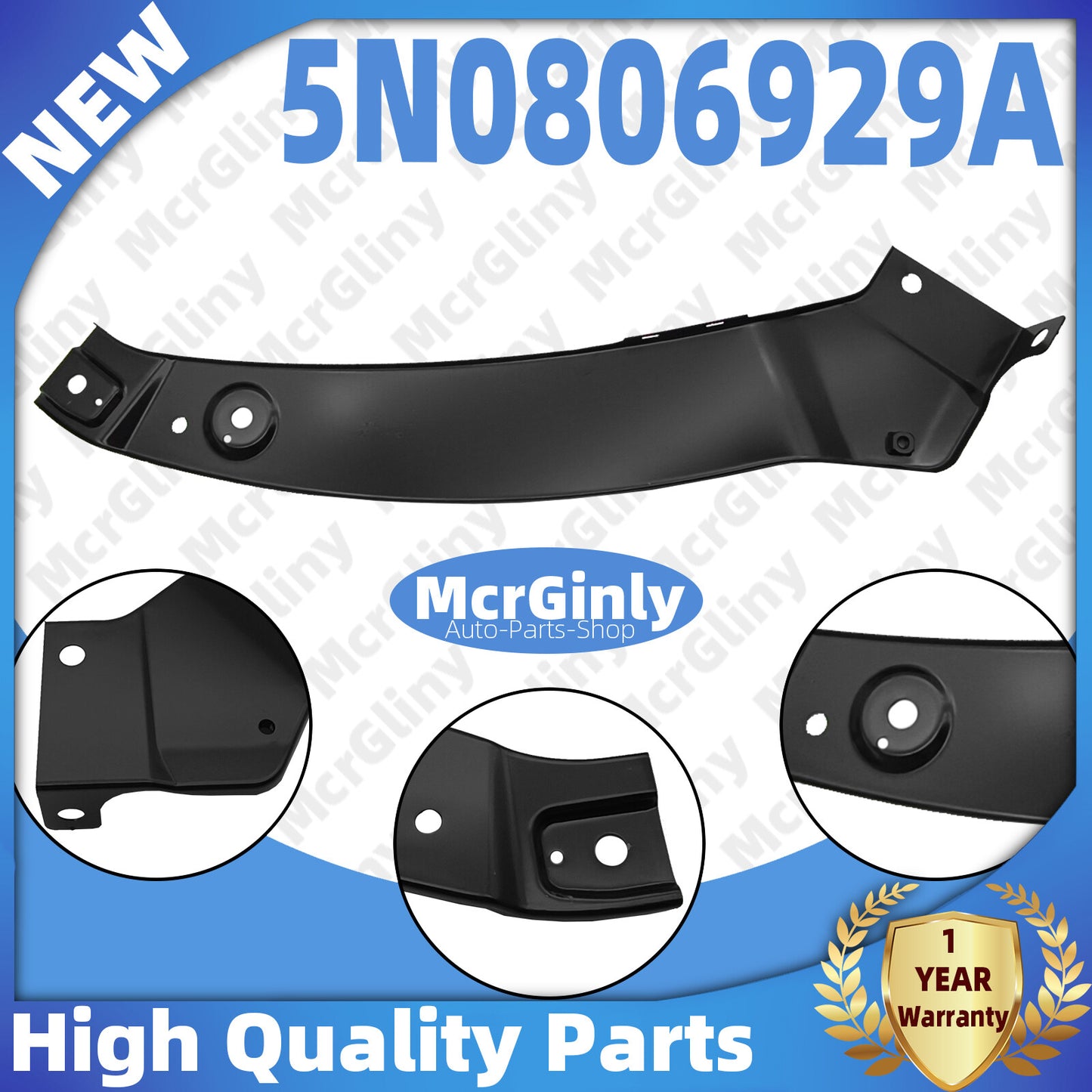 Left radiator support driver side 5N0806929A, suitable for Tiguan 2008, 2009, 2010, 2011- n
