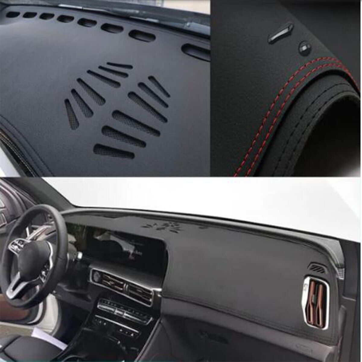 PU leather Dashboard Dash Mat Non-slip DashMat Sun Shade For M- for Benz EQC 20-2024