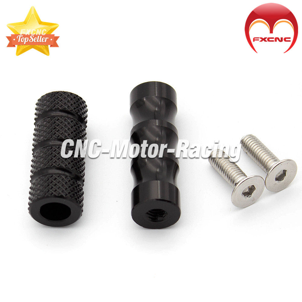 CNC black footstool with pegs and gear shift pedals suitable for CBR125R 300R 500R 600RR