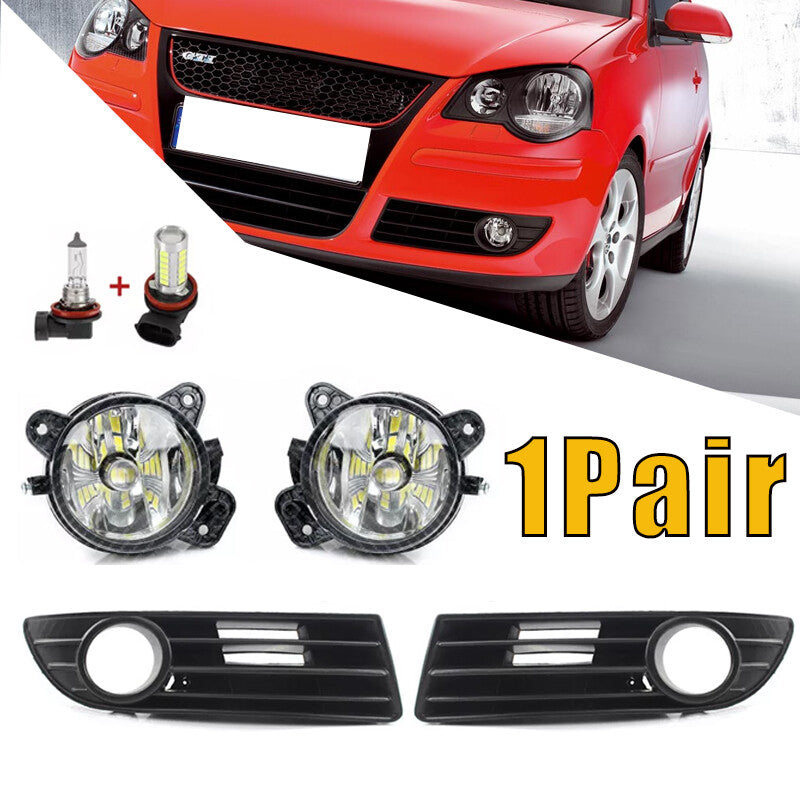 for VW Polo GTI 9N3 MK4 2005 -2010 Front Halogen+LED Fog Light