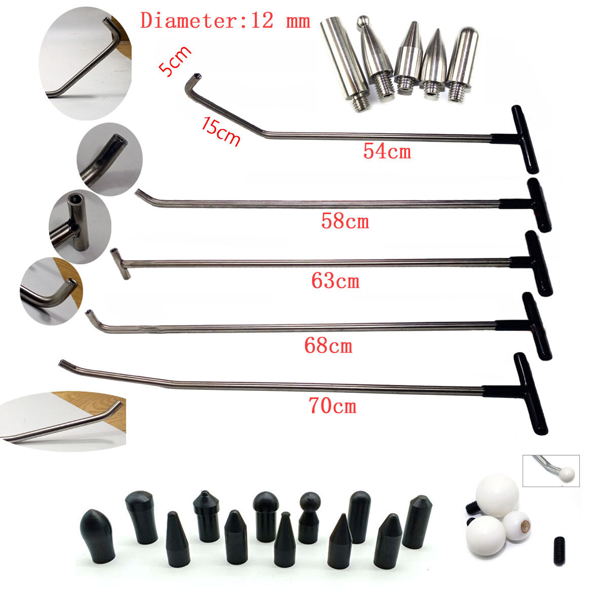 Paintless Dent Repair Rods Kit, Paintless Dent Removal Tools, Dent Removal Tools v