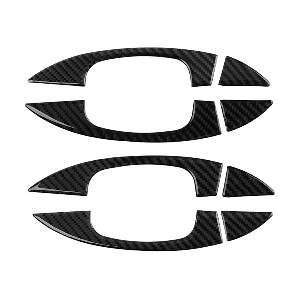8X Carbon Fibre Outer Door Handle Trim for VW Touareg 2011-2018