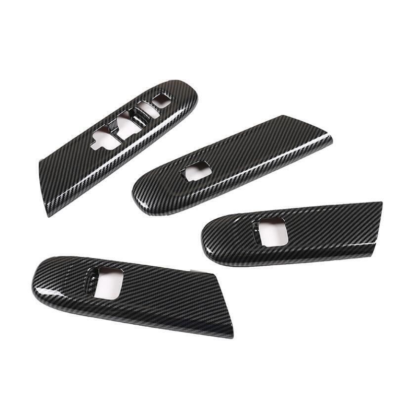 for Benz EQE EQS 2022-2023 ABS Carbon Fiber Window Lift Panel Switch Cover Trim n