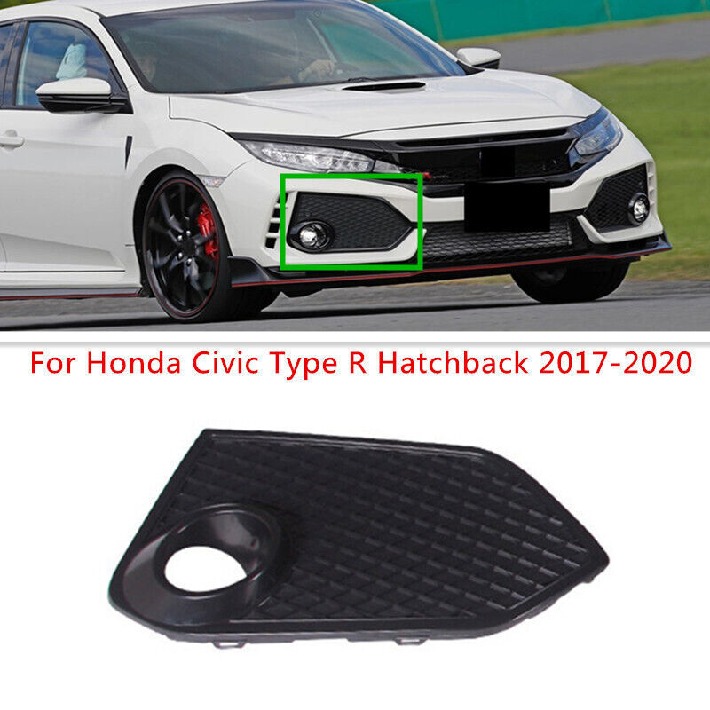 Right Front Bumper Fog Lamp Cover Grille for Honda for Civic Type R Hatchback 17-20