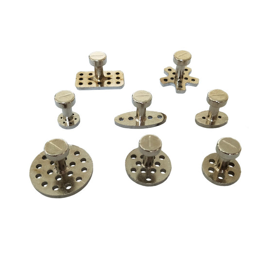 8pcs PDR Tool Glue Pulling Tabs Paintless Dent Repair Alloy Glue Puller Tabs v