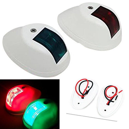 915935mm 12V Boat Pair Of Green Red Navigation Side Light White Nylon Housing n