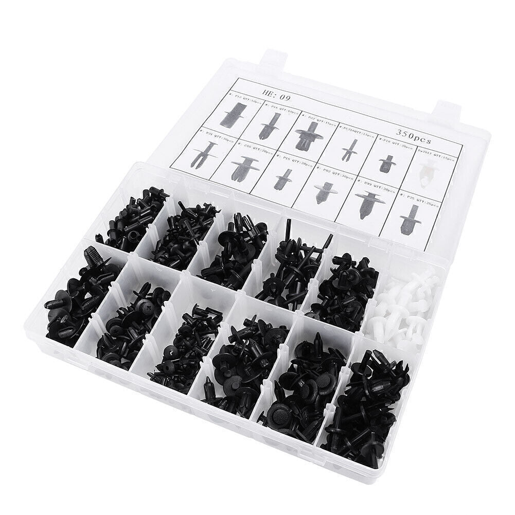 350x Body Push Pin Rivet Fastener Trim Clip Panel Moulding Assortments Car