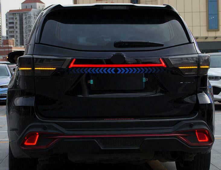 Car LED Rear Door Trunk Tail Light Cover Trim 1p for Toyota Highlander 2015-2019