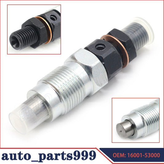 Fuel injector nozzles 16001-53000 are suitable for RTV900G, ZD18, ZD221, D722, and D782 engines. n