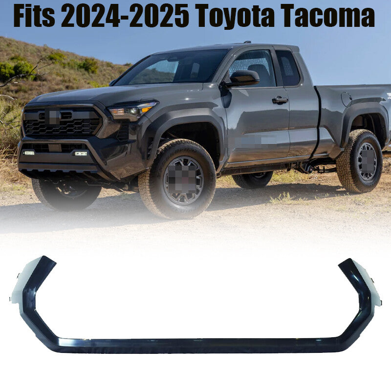 Matte black upper front grille surround strip is suitable for 2024 and 2025 for Toyota Tacoma.
