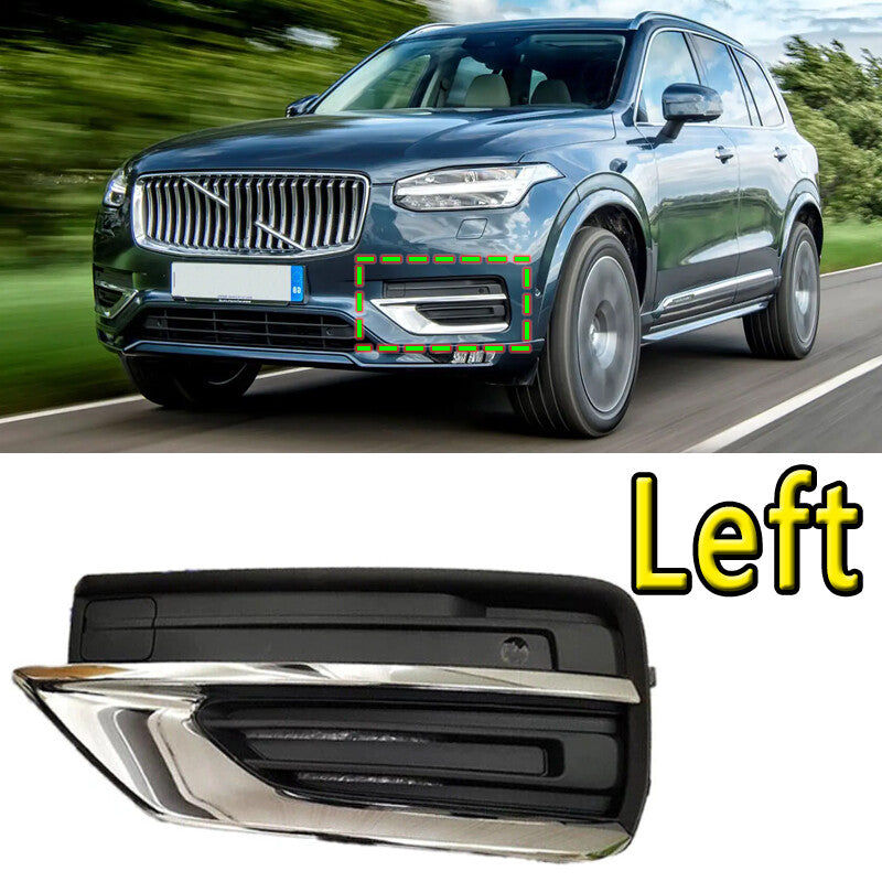 Left for Volvo XC90 2020 2021 Fog Lamp Grille ABS Front Bumper Fog Light Grille
