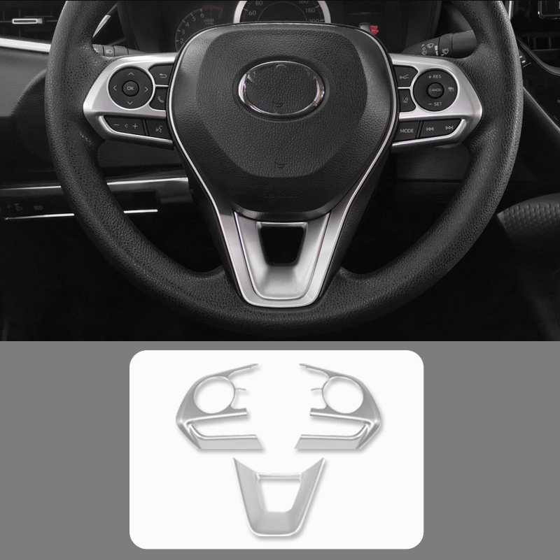 for Toyota for Corolla 2019-2022 Matte Interior Steering Wheel Button Cover Trim
