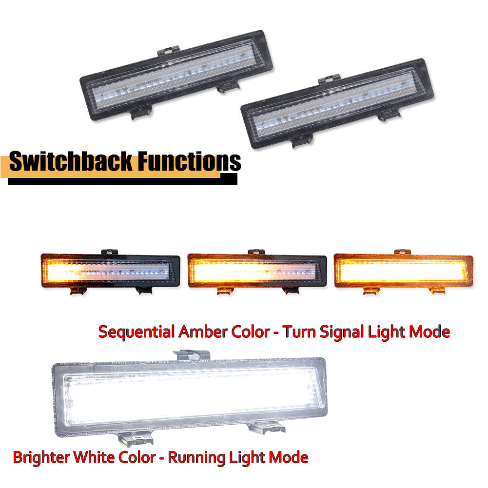 Clear White DRL Sequential Amber LED Signal Light for 81-88 for Monte Carlo SS- v