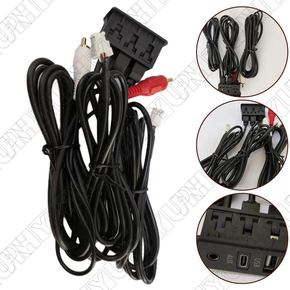 Car 4 Pin + 6 Pin Plug USB+TYPE-C+AUX Socket Panel Extension Cable Adapter Panel