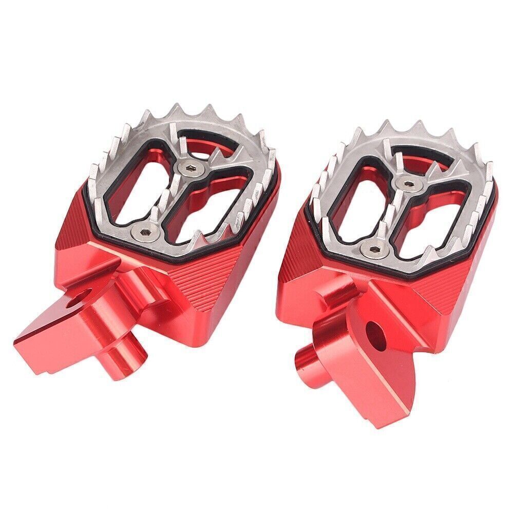 Shark Teeth Dirt Bike Foot Pegs for YAMAHA YZ85 YZ125 YZ250 YZ450F 1999-2015 Red Q