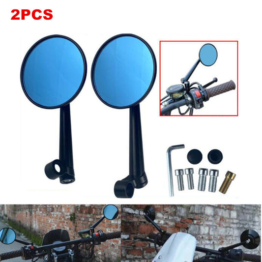 2-Pack Universal All-Terrain Vehicle and Motorcycle Round Mirrors, Aluminum Alloy Rearview Mirrors and Side Mirrors n