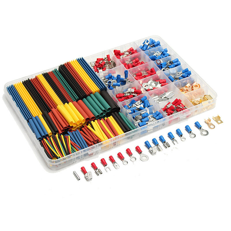 Car Wire Electrical 350 Terminals Connectors w/328 Heat Shrink Tube Assorted Set v