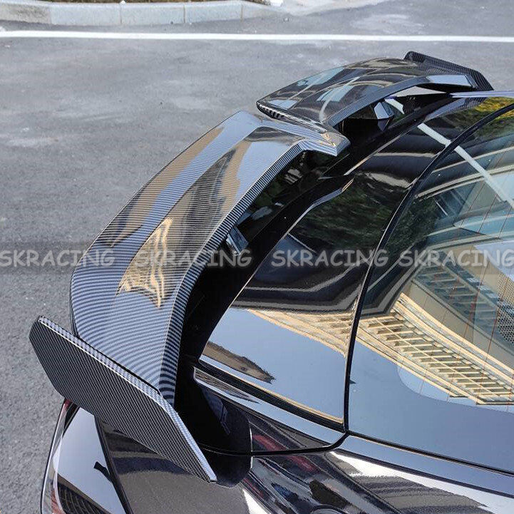 for Hyundai for Elantra 21-2023 Carbon Fiber ABS Rear Trunk Spoiler Wing Lip Trim 1x