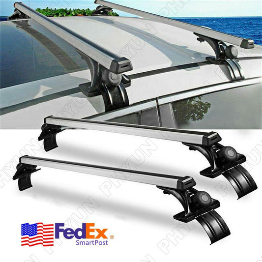 48 Car Top Roof Cross Bar Luggage Cargo Carrier Rack Adjustable w/ 3Kinds Clamp Q