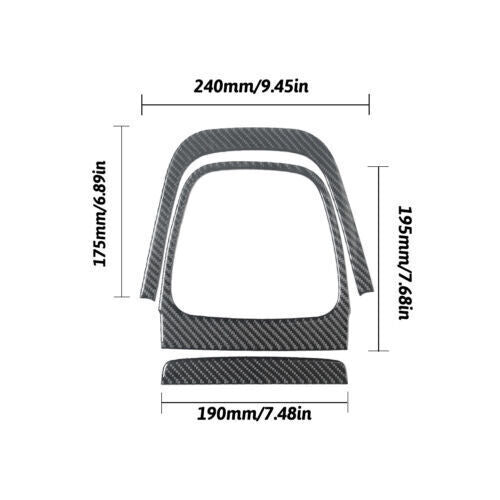 3-Piece Carbon Fiber Interior Dashboard Storage Cover for Sonic 2012-2016 n