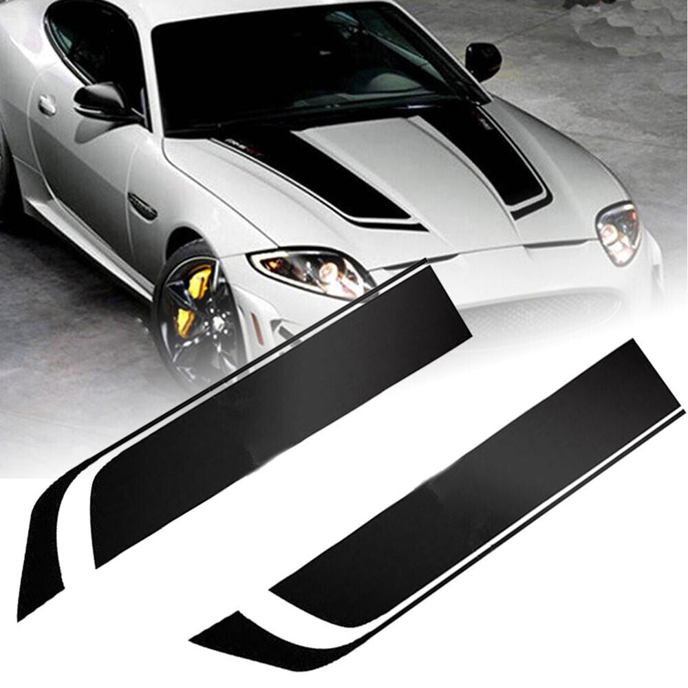 2pcs Stripes Graphics Stickers Hood Decal Racing Sports Decoration For Car,SUV. n