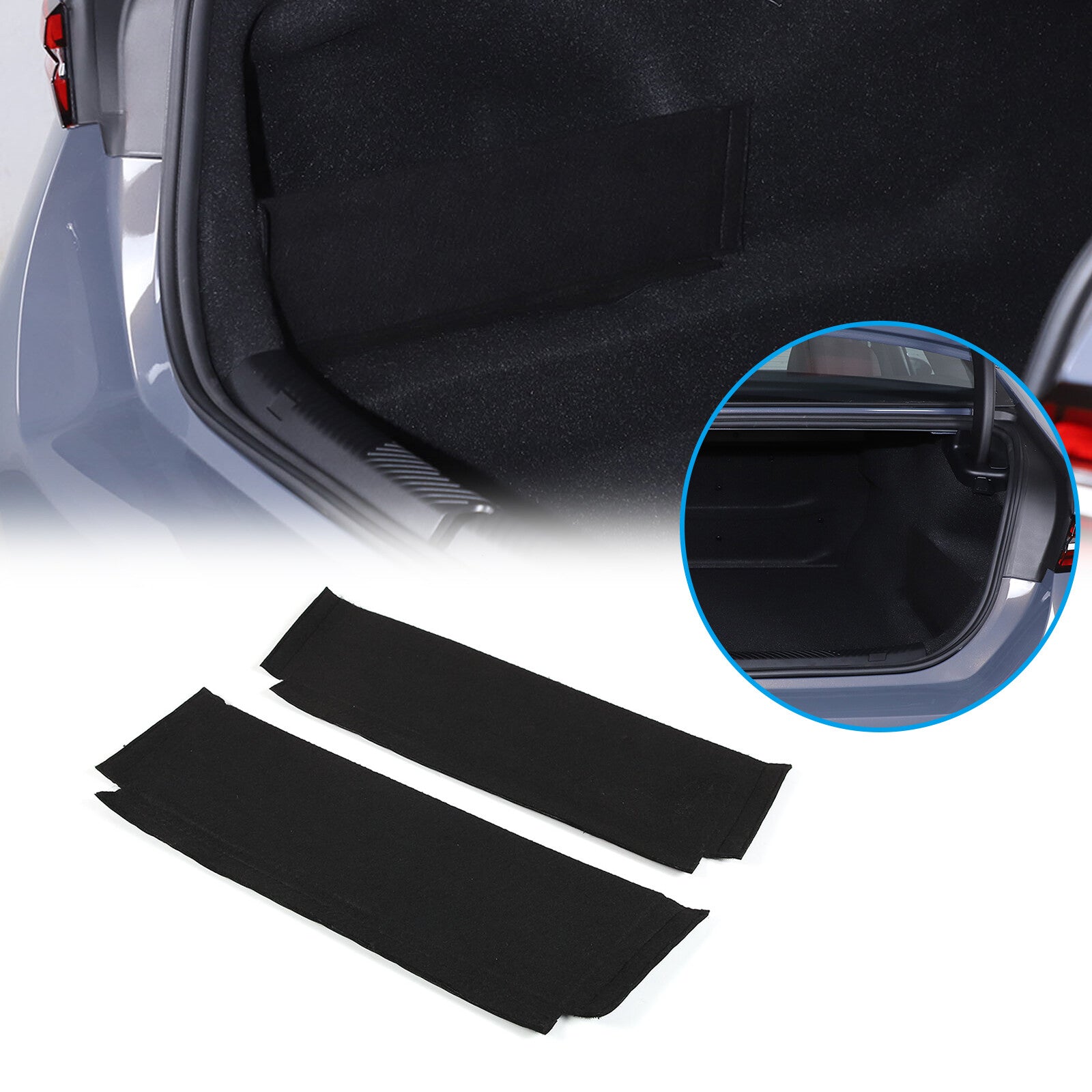 Trunk rear cargo panel trim for 5 2024-2025, black, 2-piece set. n