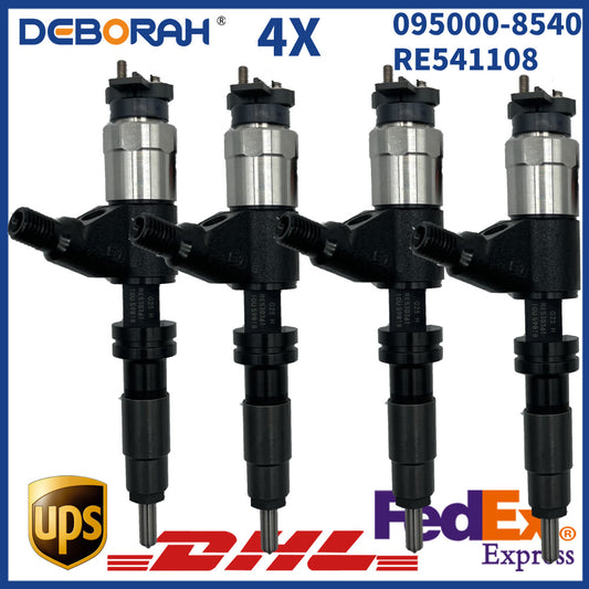 4X Common Rail Diesel Fuel Injector 095000-8540 RE541108 For J-OHN DEER engine