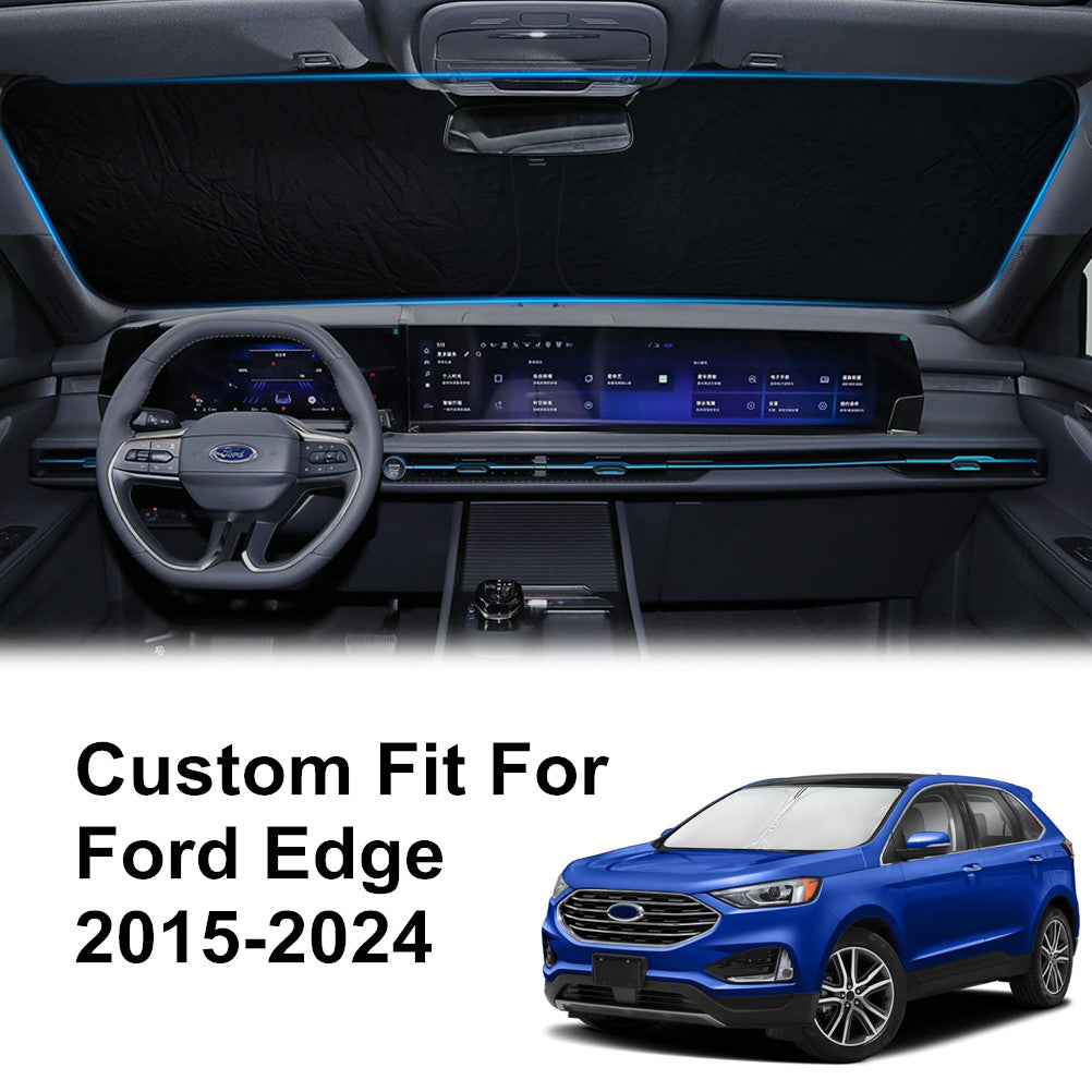 Custom Fit 2015-2024 for Ford Edge Car Front Windshield Sun Shade Reflective Cover