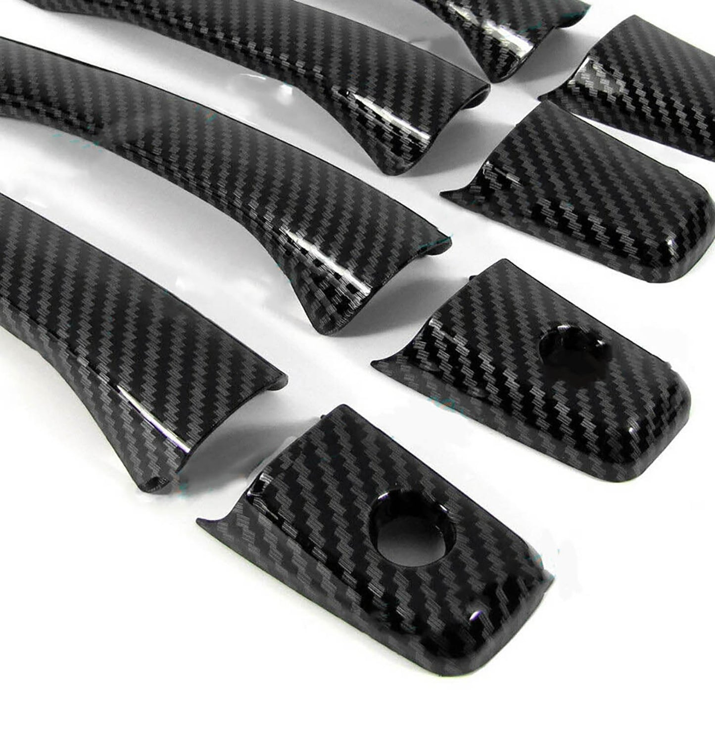 For 02-07 for Mitsubishi Lancer EVO Glossy Black Carbon Fiber Door Handle Cover