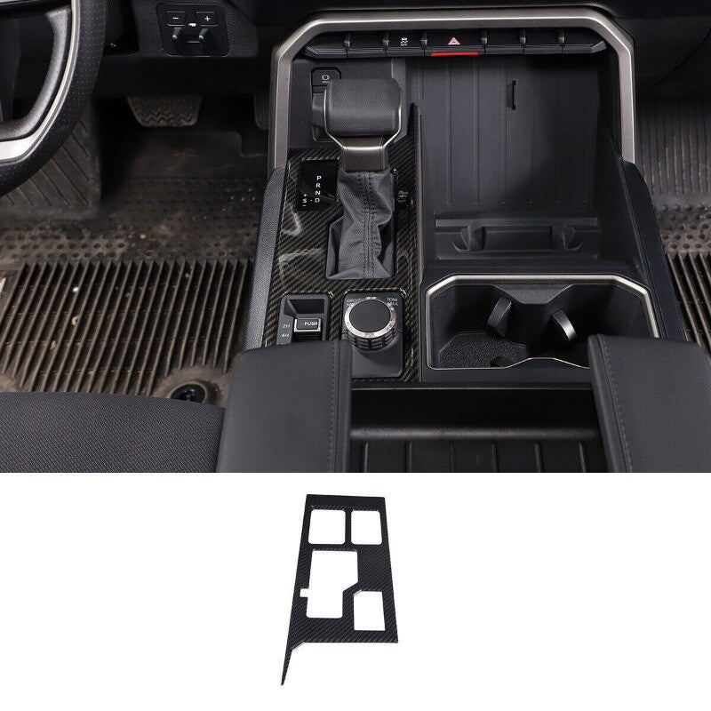 Matte Black ABS Console Gear Shift Box Panel Trim for Tundra Sequoi 2022-2023