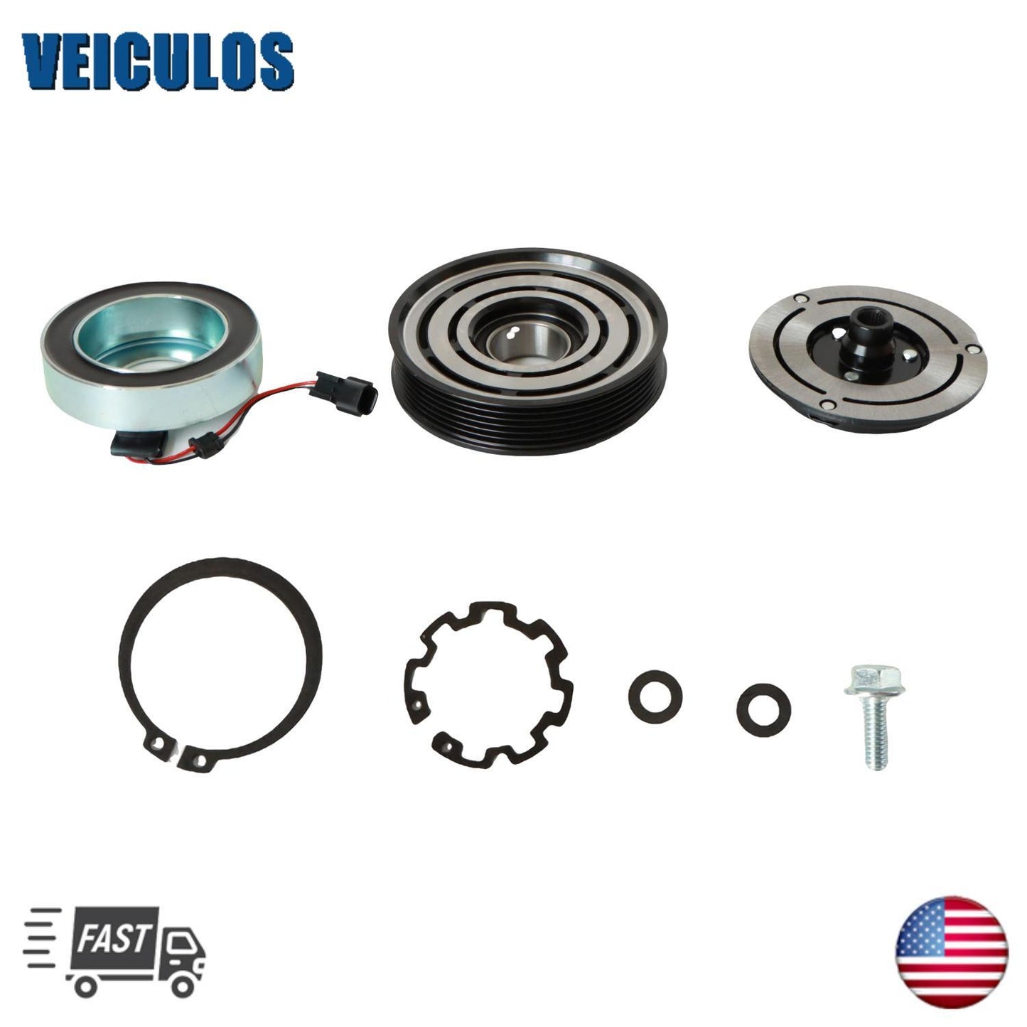 AC COMPRESSOR CLUTCH KIT FOR: 2008 - 2015 for NISSAN ROGUE 92600JM01D 92660JM01B