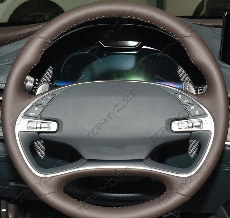 for Genesis for GV80 /G80/GV70 Steering Wheel Shift Paddle Shifter Carbon Fiber 2pcs n