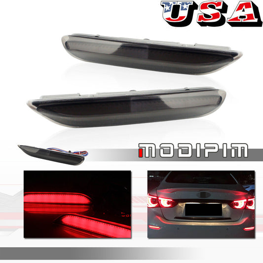 3D Optical Bumper Brake Light with Sequential Turn Signal Fits for Infiniti Q50 QX for - v