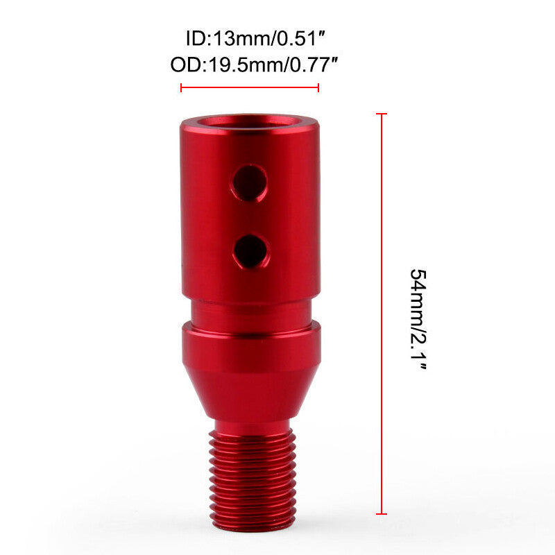 Shift knob shifter adapter M12 x 1.25 for non-threaded manual transmissions in cars - n