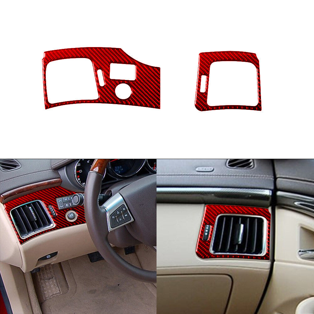Carbon Fiber Gear Shifter Control Frame Cover Trim for Chrysler 300 2005-2007 v