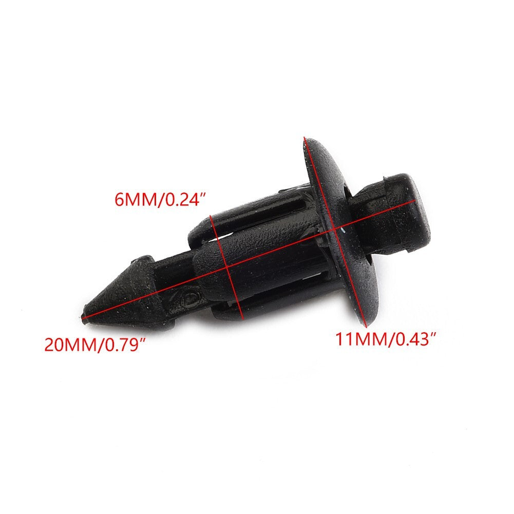 50-piece fairing clips, 6mm, for Suzuki ~ Plastic rivet style