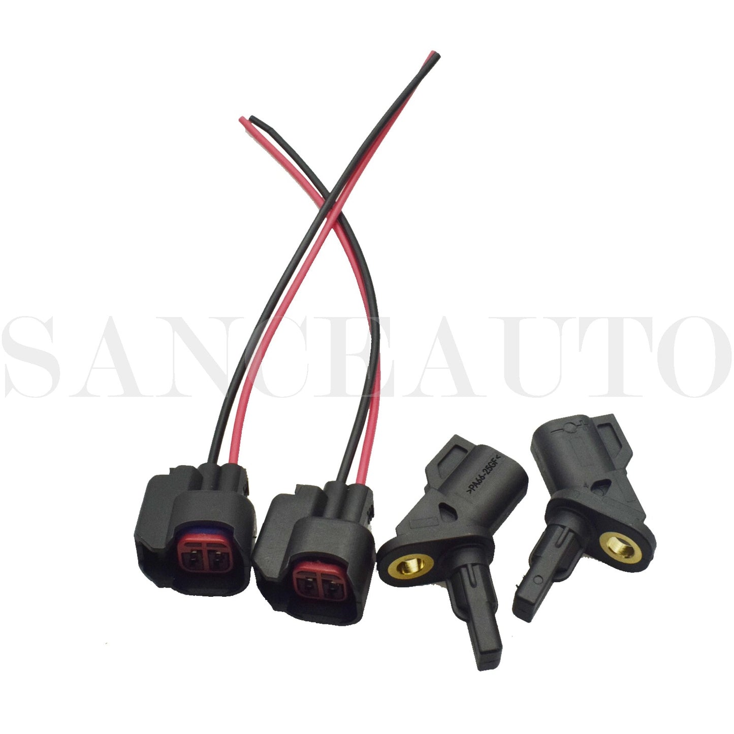 New 2 ABS wheel speed sensors and 2 rear front ABS sensors are compatible with for Mazda 5 3 BP4K-43-701A- n