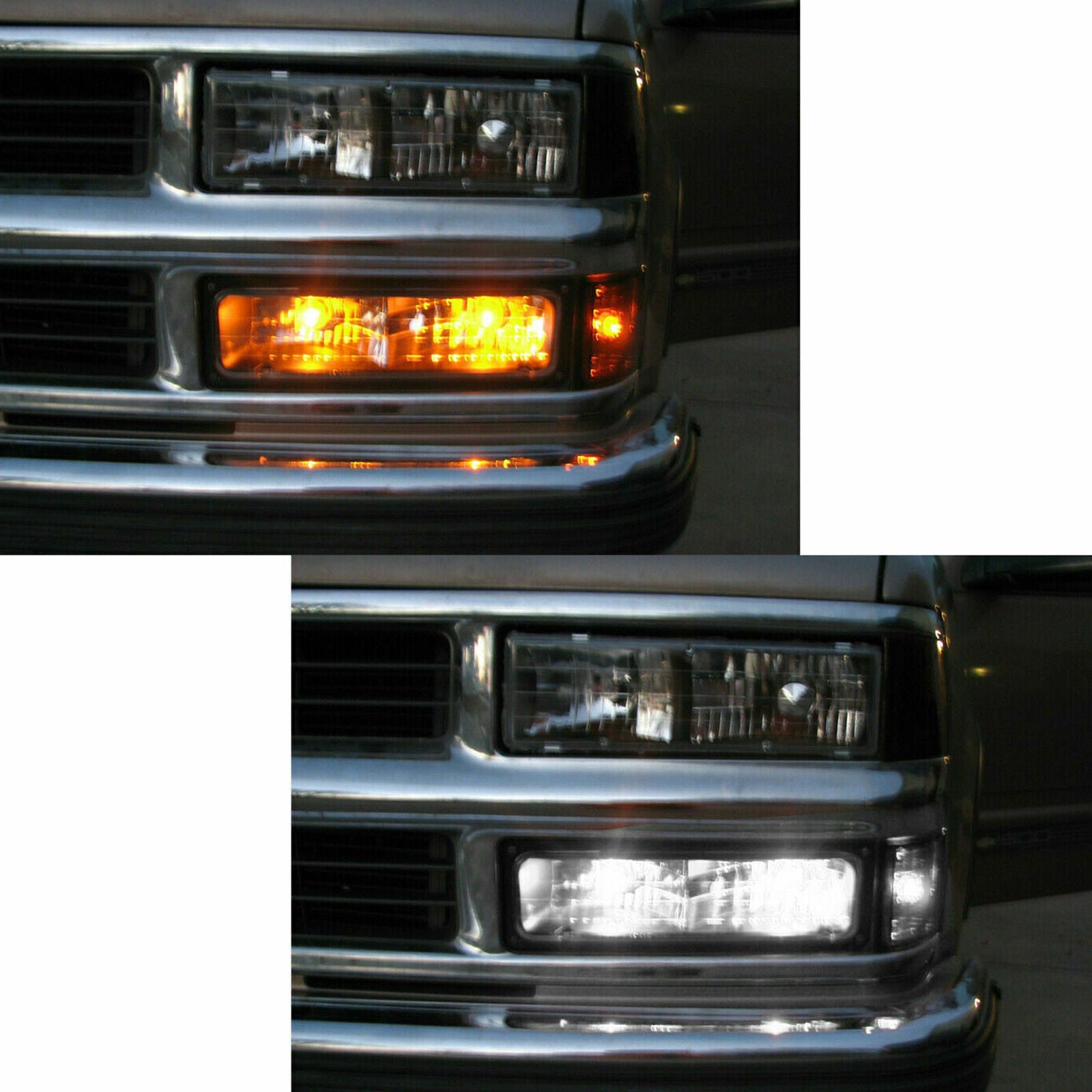 2x2357 Switchback White/Amber LED Turn Signal Light Bulbs for Chevy C1500/K1500