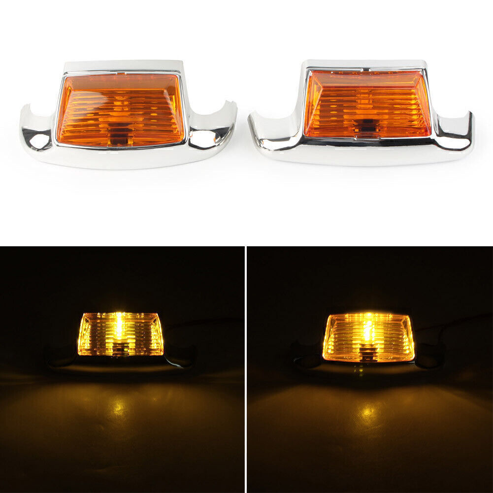 Mudguard Trim Fender Tip LED Light for Harley FLHT FLHS FLHR FLSTC FLSTN Amber